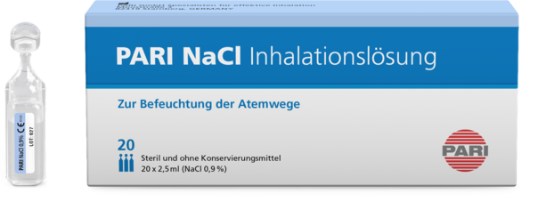 PARI NaCl 0,9% Inhalationslösung, A-Nr.: 2726899 - 01