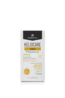 Sie sehen eine Packung Heliocare 360° Pediatrics Mineral SPF 50+, Produktbild: 02 Heliocare 360° Pediatrics Mineral SPF 50+, A-Nr.: 5277166 - 02