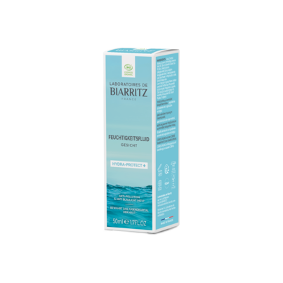 Sie sehen eine Packung Hydra-Protect + feuchtigkeitsspendendes Fluid Gesicht LdB, Produktbild: 03 Hydra-Protect + feuchtigkeitsspendendes Fluid Gesicht LdB, A-Nr.: 5571492 - 03