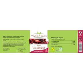Bio Granatapfel Kapseln, A-Nr.: 5758813 - 01