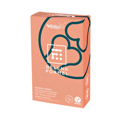 Sie sehen eine Packung BjökoVit Gelenk Formel Kapseln vegan, Produktbild: 02 BjökoVit Gelenk Formel Kapseln vegan, A-Nr.: 5174667 - 02