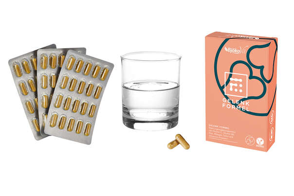 Sie sehen eine Packung BjökoVit Gelenk Formel Kapseln vegan, Produktbild: 05 BjökoVit Gelenk Formel Kapseln vegan, A-Nr.: 5174667 - 05