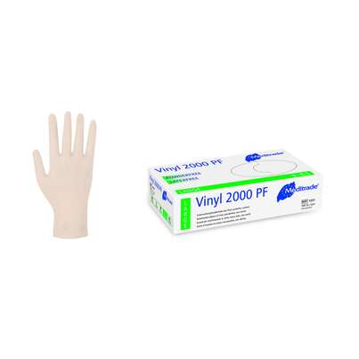 Einmalhandschuhe Vinyl Gr. L weiß, A-Nr.: 3252535 - 02