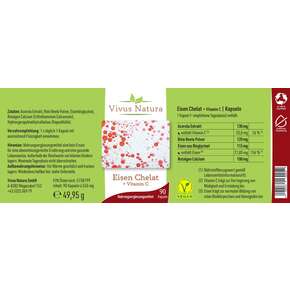 Eisen Chelat + Vitamin C Kapseln, A-Nr.: 5758799 - 01