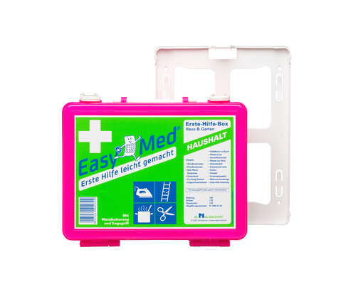 Sie sehen eine Packung EasyMed Erste Hilfe Box Haushalt, Produktbild: 02 EasyMed Erste Hilfe Box Haushalt, A-Nr.: 2620528 - 02