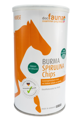 Sie sehen eine Packung Burma Spirulina Chips Horse, Produktbild: 02 Burma Spirulina Chips Horse, A-Nr.: 5807150 - 02