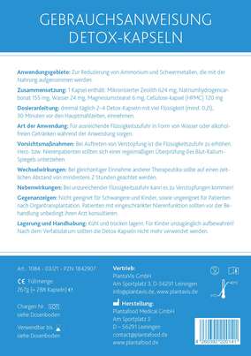 Sie sehen eine Packung Detox Kapseln 24 Tage Kur, Produktbild: 02 Detox Kapseln 24 Tage Kur, A-Nr.: 4488949 - 02