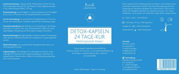Sie sehen eine Packung Detox Kapseln 24 Tage Kur, Produktbild: 04 Detox Kapseln 24 Tage Kur, A-Nr.: 4488949 - 04