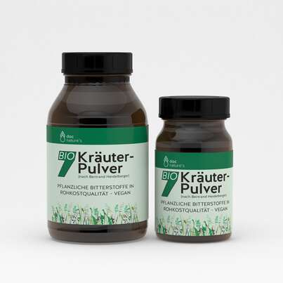 Sie sehen eine Packung doc nature’s BIO 7 Kräuter-Pulver, Glas, Produktbild: 03 doc nature’s BIO 7 Kräuter-Pulver, Glas, A-Nr.: 5619483 - 03