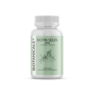 Sie sehen eine Packung Biotanicals Biotin Selen Zink Kapseln, Produktbild: 01 Biotanicals Biotin Selen Zink Kapseln, A-Nr.: 5461125 - 01