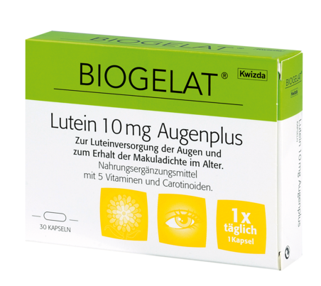 Biogelat Lutein 10 mg Augenplus, A-Nr.: 4084815 - 01