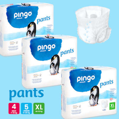 Sie sehen eine Packung Bio Windeln Nr.4 Maxi 8-14kg Pinguin – Pingo Swiss, Produktbild: 03 Bio Windeln Nr.4 Maxi 8-14kg Pinguin – Pingo Swiss, A-Nr.: 4559572 - 03