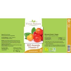 Bio Acerola Vitamin C Kapseln, A-Nr.: 5758753 - 01