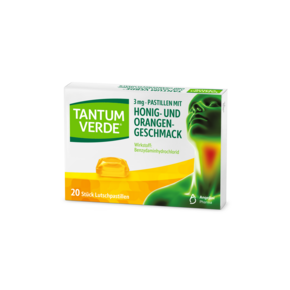 Tantum Verde® Pastillen Honig- und Orangengeschmack, A-Nr.: 5515393 - 01