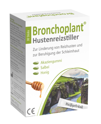 Sie sehen eine Packung Bronchoplant® Hustenreizstiller, Produktbild: 01 Bronchoplant® Hustenreizstiller, A-Nr.: 5706495 - 01