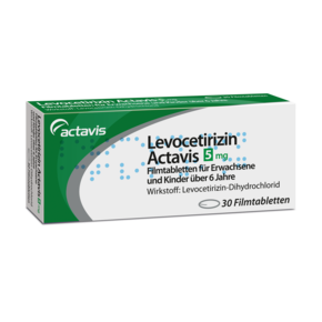 Levocetirizin Actavis 5 mg Filmtabletten 30ST, A-Nr.: 3542888 - 01