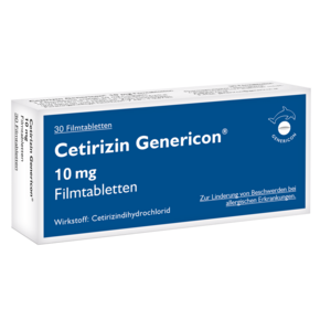 Cetirizin Genericon® 10 mg Filmtabletten, A-Nr.: 2444221 - 01