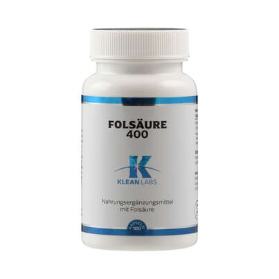 Folsäure 400 Klean Labs Kapseln, A-Nr.: 5598137 - 01