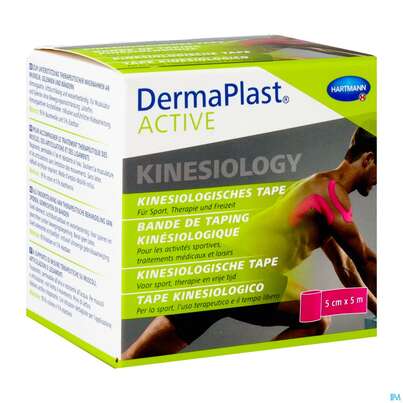 Tape Kinesiologisch Dermaplast Active 5cmx 5m Pink 1st, A-Nr.: 4749120 - 02