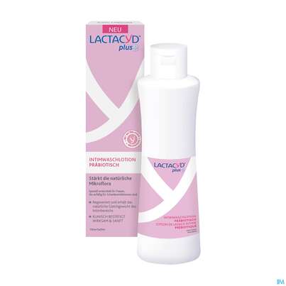 Sie sehen eine Packung Lactacyd Intimwaschlotion +praebiotisch Lactacyd Plus 50000 250ml, Produktbild: 05 Lactacyd Intimwaschlotion +praebiotisch Lactacyd Plus 50000 250ml, A-Nr.: 5605050 - 05