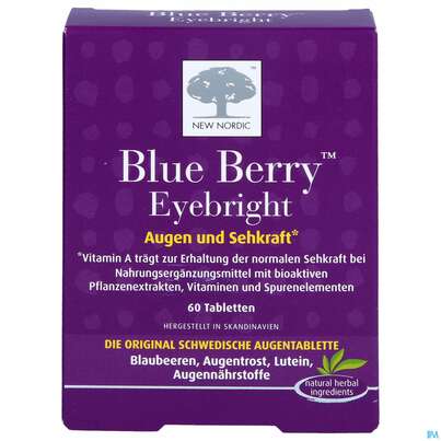 Sie sehen eine Packung Blue Berry Tabl New Nordic 60st, Produktbild: 01 Blue Berry Tabl New Nordic 60st, A-Nr.: 3094970 - 01