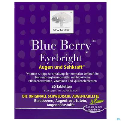 Sie sehen eine Packung Blue Berry Tabl New Nordic 60st, Produktbild: 02 Blue Berry Tabl New Nordic 60st, A-Nr.: 3094970 - 02