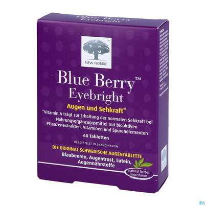 Sie sehen eine Packung Blue Berry Tabl New Nordic 60st, Produktbild: 03 Blue Berry Tabl New Nordic 60st, A-Nr.: 3094970 - 03