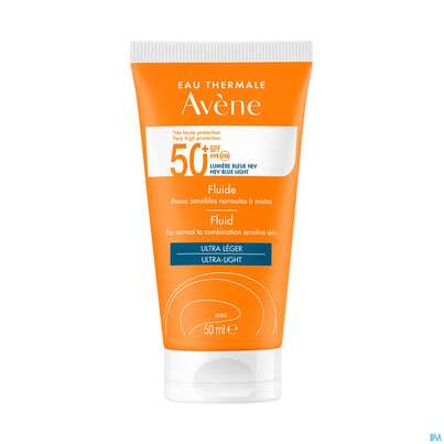 Sie sehen eine Packung Avène Sonnenfluid Spf 50+ 50ml, Produktbild: 09 Avène Sonnenfluid Spf 50+ 50ml, A-Nr.: 5598976 - 09