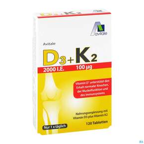 D3+k2 Tabl 2000ie +100ug 120st, A-Nr.: 5296100 - 01