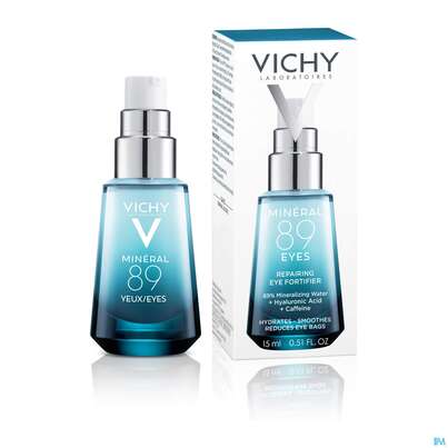 Sie sehen eine Packung Vichy Mineral 89 Augen 15ml, Produktbild: 08 Vichy Mineral 89 Augen 15ml, A-Nr.: 5090462 - 08