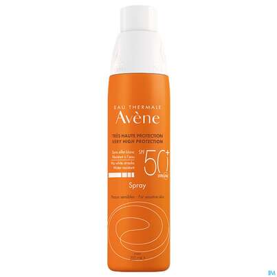Sie sehen eine Packung Avène Sonnenspray Spf 50+ 200ml, Produktbild: 02 Avène Sonnenspray Spf 50+ 200ml, A-Nr.: 4995586 - 02