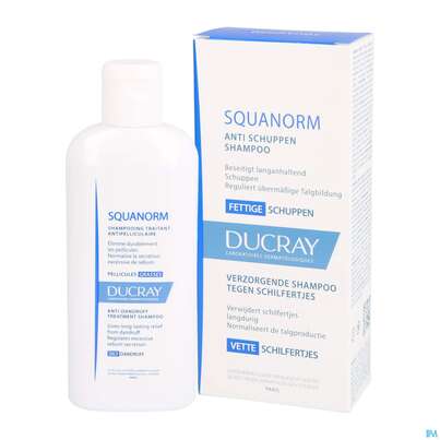 Sie sehen eine Packung Ducray Squanorm Antischuppen-shampoo Fettige Schuppen 200ml, Produktbild: 05 Ducray Squanorm Antischuppen-shampoo Fettige Schuppen 200ml, A-Nr.: 4286447 - 05