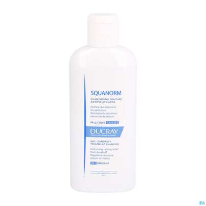Sie sehen eine Packung Ducray Squanorm Antischuppen-shampoo Fettige Schuppen 200ml, Produktbild: 08 Ducray Squanorm Antischuppen-shampoo Fettige Schuppen 200ml, A-Nr.: 4286447 - 08