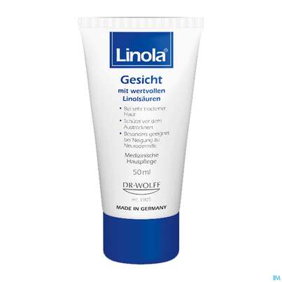 Sie sehen eine Packung Linola Gesichtscreme 50ml, Produktbild: 05 Linola Gesichtscreme 50ml, A-Nr.: 4089505 - 05