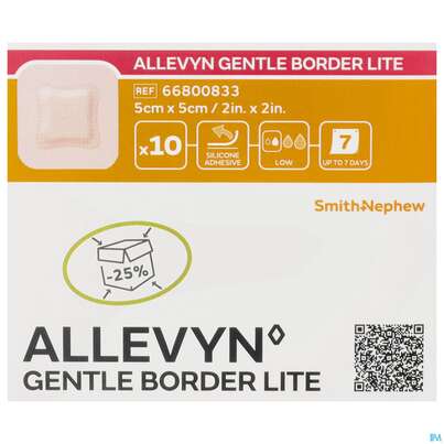 Wundverband Allevyn/gentle Border Lite 5x 5cm 10st, A-Nr.: 3946485 - 02