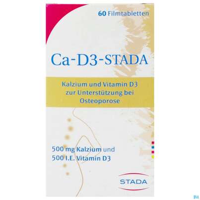 Sie sehen eine Packung Ca-d3-stada Filmtabl 60st, Produktbild: 01 Ca-d3-stada Filmtabl 60st, A-Nr.: 3532803 - 01