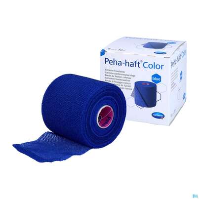 Sie sehen eine Packung Peha-haft Color Latexfrei Blue 20mx 8cm 1st, Produktbild: 06 Peha-haft Color Latexfrei Blue 20mx 8cm 1st, A-Nr.: 3879837 - 06