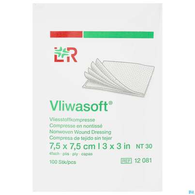 Vlieskompressen Vliwasoft 4fach/unsteril Lose 7,5x 7,5cm 100st, A-Nr.: 1017008 - 02