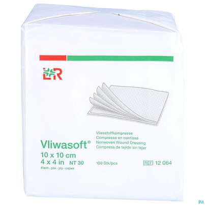 Vlieskompressen Vliwasoft 4fach/unsteril Lose 10x 10cm 100st, A-Nr.: 1017014 - 01