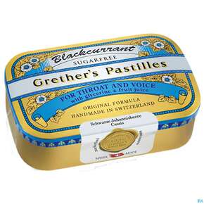 Grether&amp;#039;s Pastilles Blackcurrant Zuckerfrei 110g, A-Nr.: 1704973 - 01