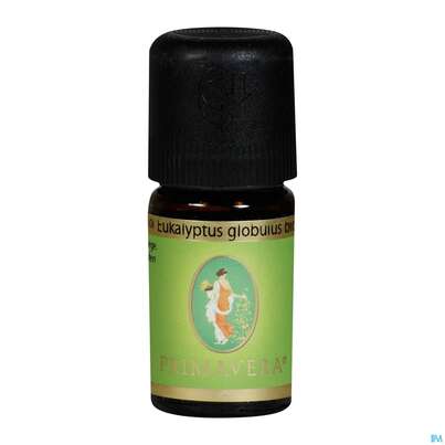 Sie sehen eine Packung Aetherische Oele Primavera Eukalyptus Bio Globulus 5ml, Produktbild: 03 Aetherische Oele Primavera Eukalyptus Bio Globulus 5ml, A-Nr.: 2305092 - 03