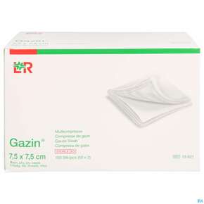 Mullkompressen Gazin Baumw.17faedig Steril 8fach 7,5x 7,5cm 50x2 100st, A-Nr.: 2309256 - 01