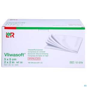 Vlieskompressen Vliwasoft 6fach Steril 5x 5cm 100st, A-Nr.: 1372726 - 01