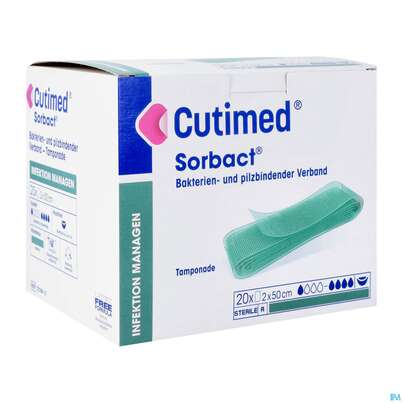 Tamponaden Cutimed/sorbact Ribbon 2x 50cm Nr 72 20st, A-Nr.: 2996073 - 02