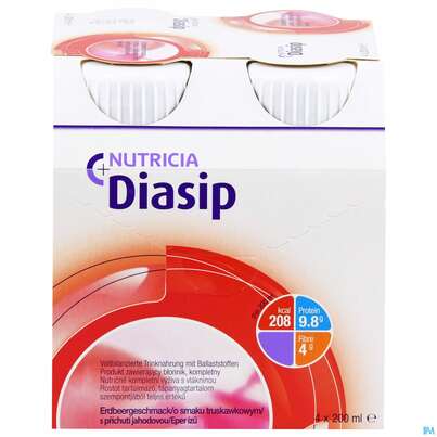 Diasip 200ml Erdbeere 4st, A-Nr.: 4299007 - 01