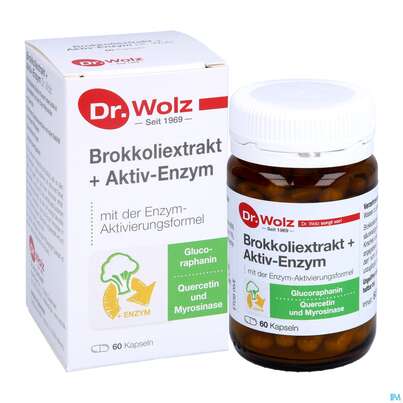 Sie sehen eine Packung Dr.wolz Brokkoliextrakt Kapseln +aktiv-enzym 60563 60st, Produktbild: 07 Dr.wolz Brokkoliextrakt Kapseln +aktiv-enzym 60563 60st, A-Nr.: 5133705 - 07