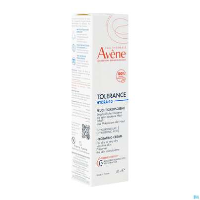 Sie sehen eine Packung Avene Tolerance/hydra-10 Creme 40ml, Produktbild: 04 Avene Tolerance/hydra-10 Creme 40ml, A-Nr.: 5675702 - 04