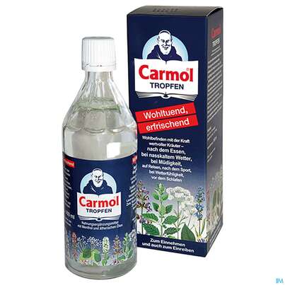 Sie sehen eine Packung Carmol Tropfen 20ml, Produktbild: 01 Carmol Tropfen 20ml, A-Nr.: 5005769 - 01