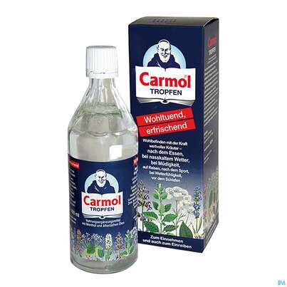 Sie sehen eine Packung Carmol Tropfen 20ml, Produktbild: 02 Carmol Tropfen 20ml, A-Nr.: 5005769 - 02