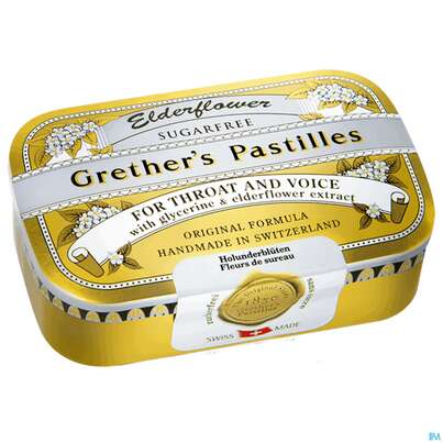 Grether&#039;s Pastilles Elderflower Zuckerfrei 110g, A-Nr.: 3619415 - 01